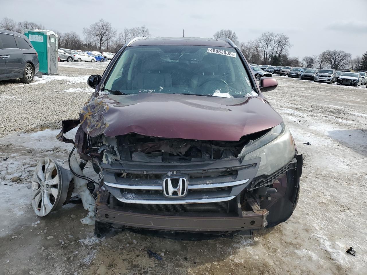 2013 Honda CR-V VIN 5J6RM4H72DL026294 Copart auction photo, front end / side damage thumbnail 5