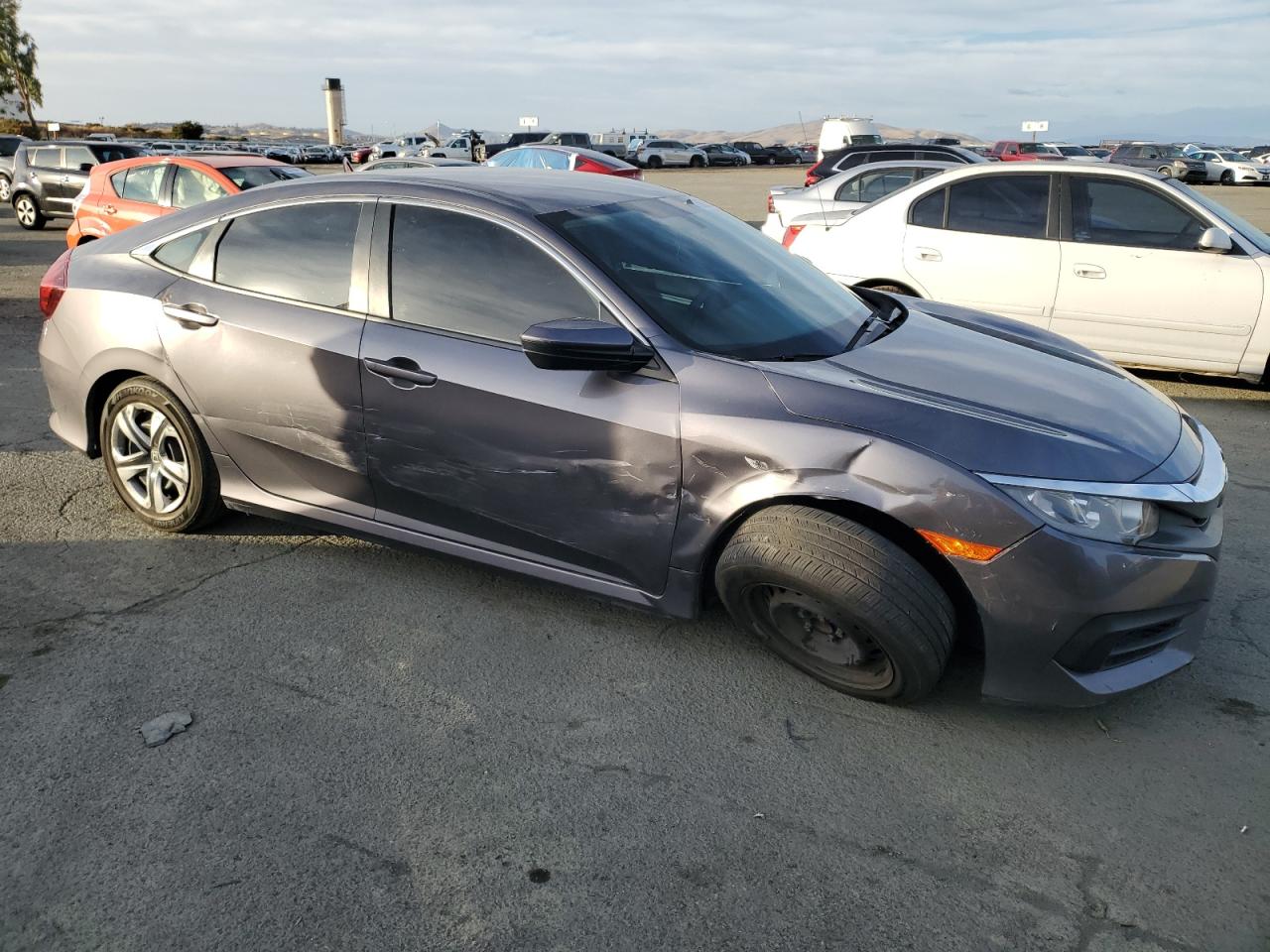 2017 Honda Civic VIN 19XFC2F55HE213237 Copart auction photo, all over damage thumbnail 4