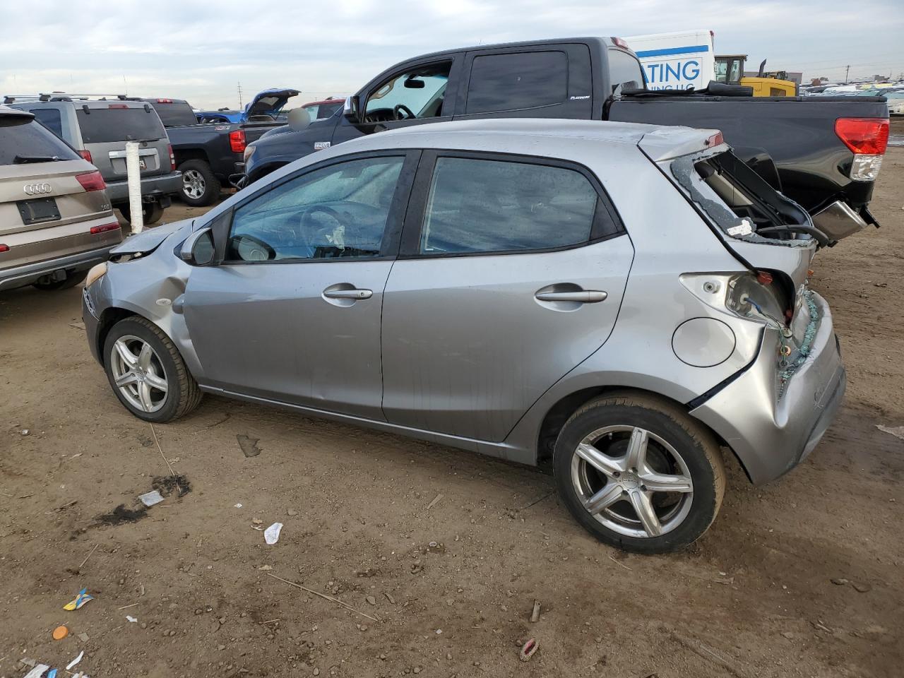 2012 Mazda 2 VIN JM1DE1KY8C0142709 Copart auction photo, rear end / front end damage thumbnail 2