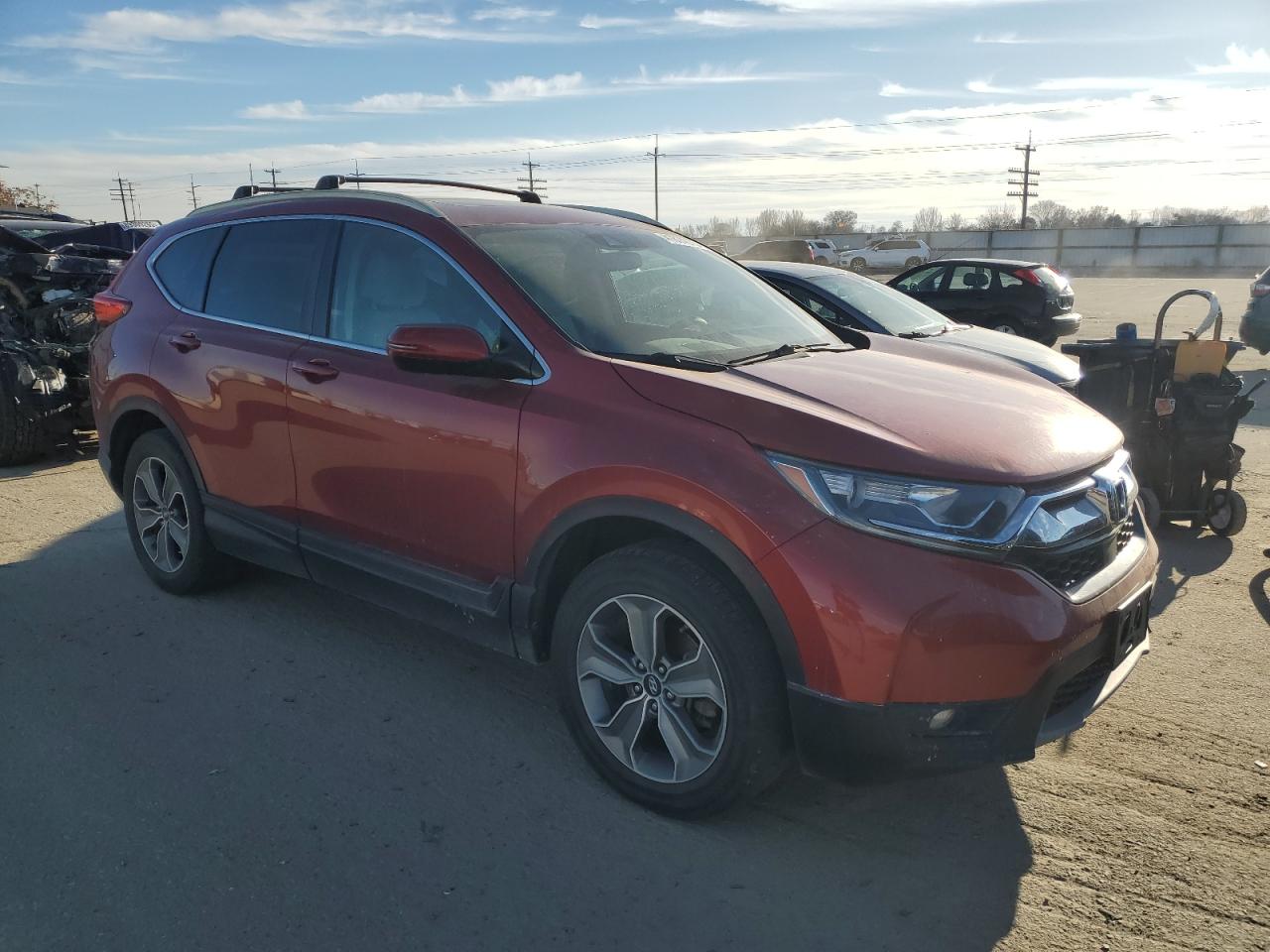 2017 Honda CR-V VIN 2HKRW2H5XHH603957 Copart auction photo, burn - engine damage thumbnail 4