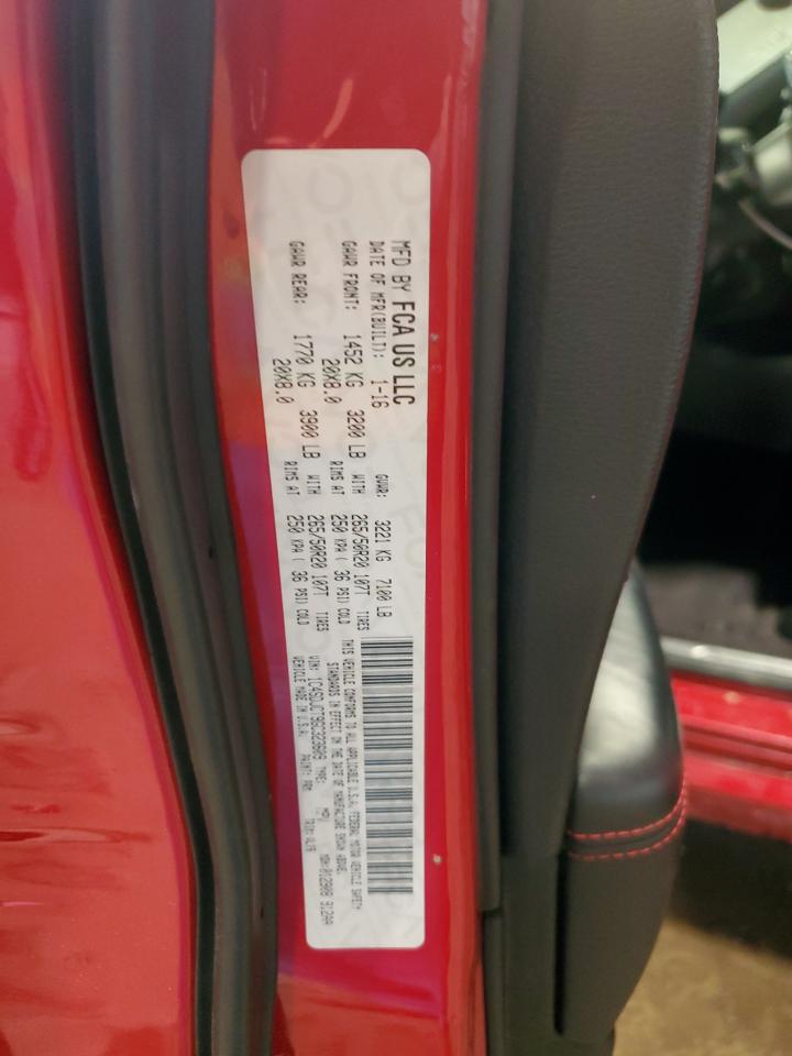 2016 Dodge Durango VIN 1C4SDJCT9GC323609 Copart auction photo, rear end / front end damage thumbnail 14