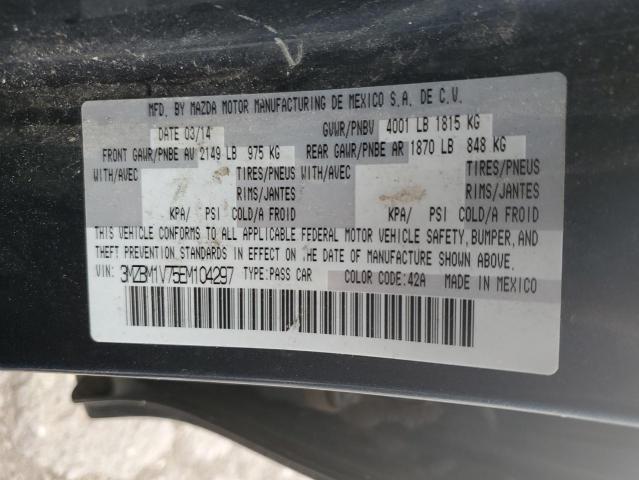 2014 Mazda 3 VIN 3MZBM1V75EM104297 Copart auction photo, front end / mechanical damage thumbnail 12
