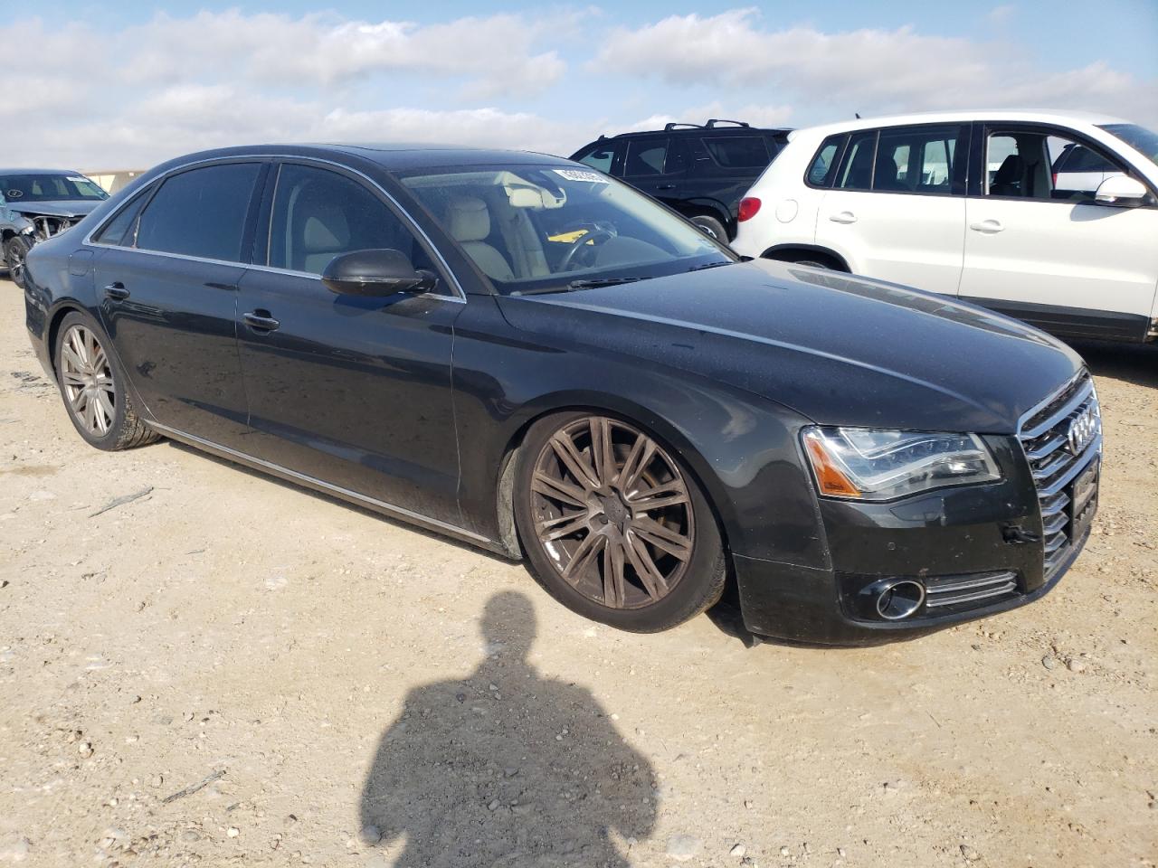2014 Audi A8 VIN WAUR2AFD6EN003560 Copart auction photo, undercarriage damage thumbnail 4