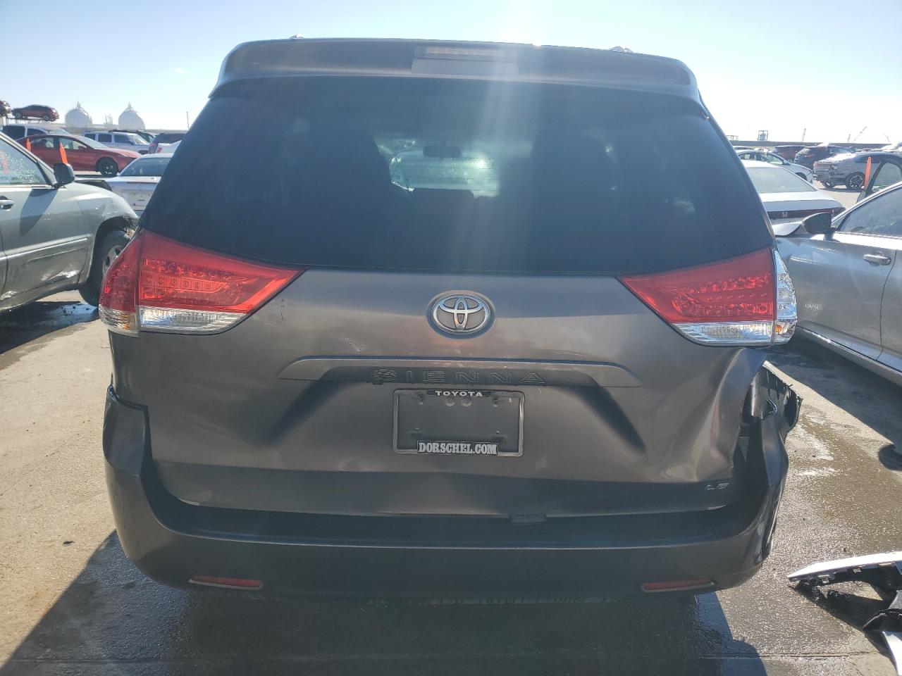 2012 Toyota Sienna VIN 5TDKK3DCXCS260920 Copart auction photo, rear end damage thumbnail 6