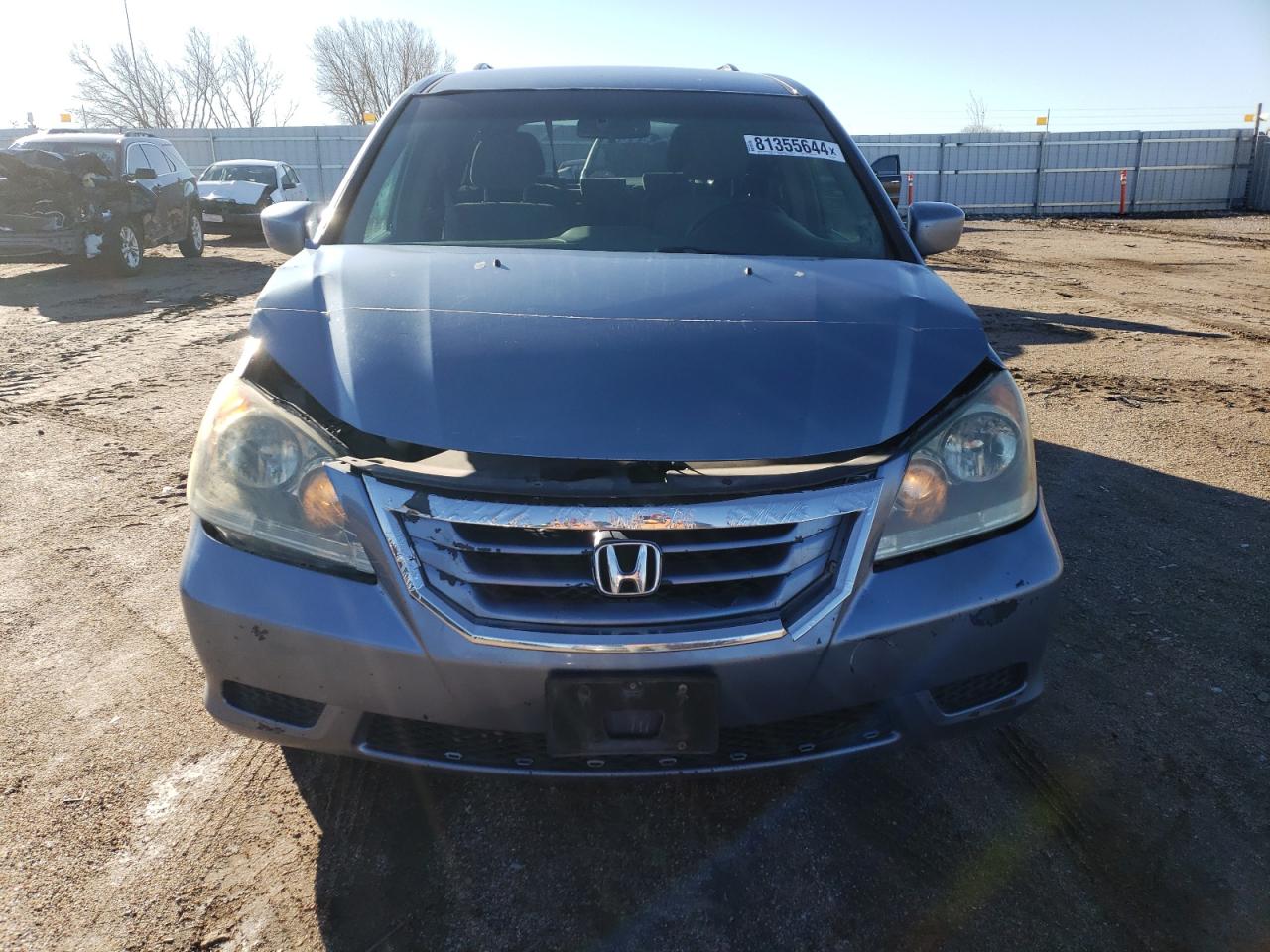2009 Honda Odyssey VIN 5FNRL38459B036997 Copart auction photo, front end / rear end damage thumbnail 5