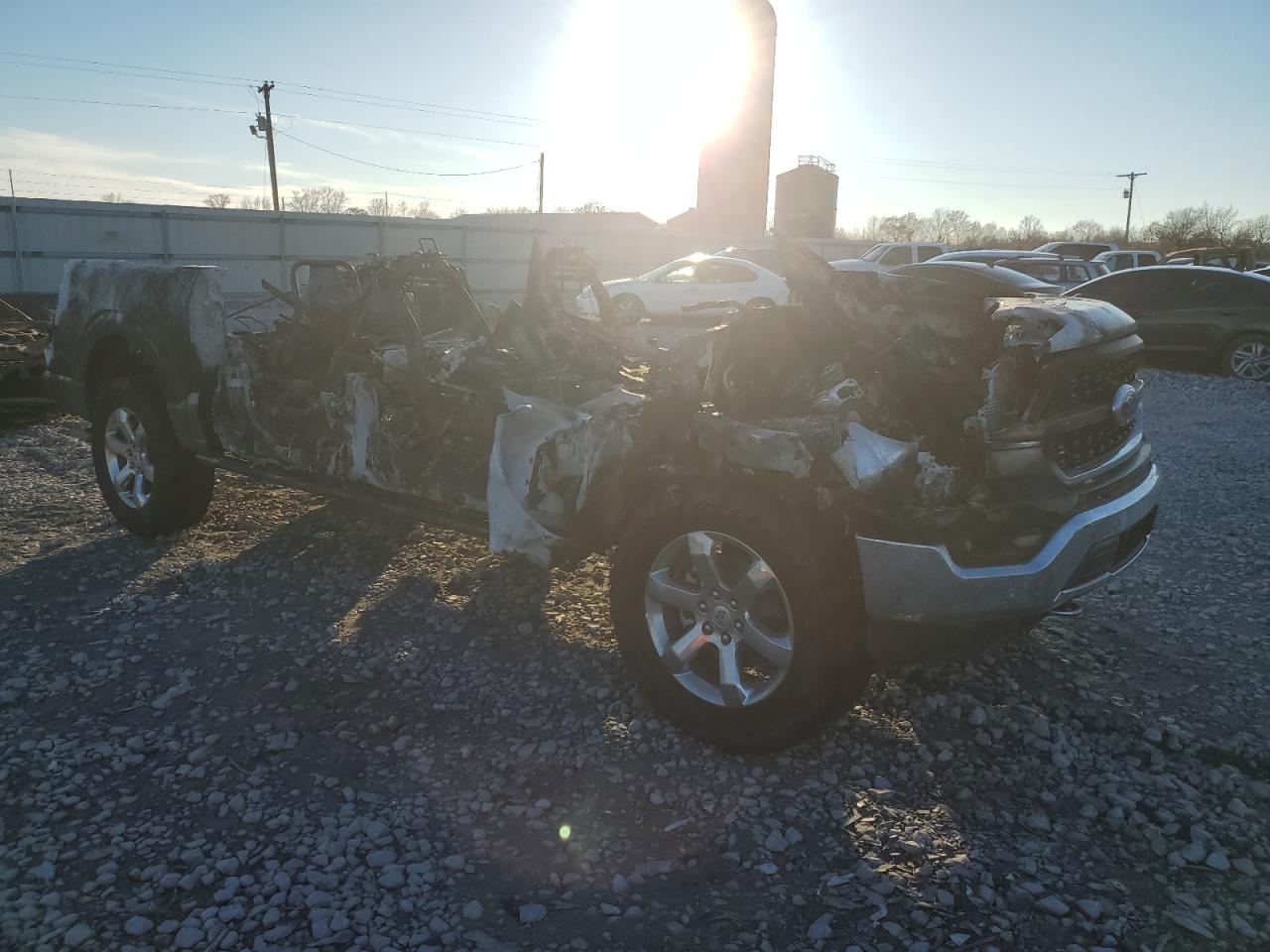 2023 Ford F-150 VIN 1FTFW1ED3PFA90391 Copart auction photo, burn damage thumbnail 4