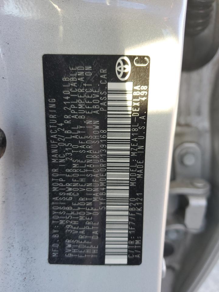 2024 Toyota Corolla VIN 5YFB4MDE0RP139168 Copart auction photo, all over damage thumbnail 12