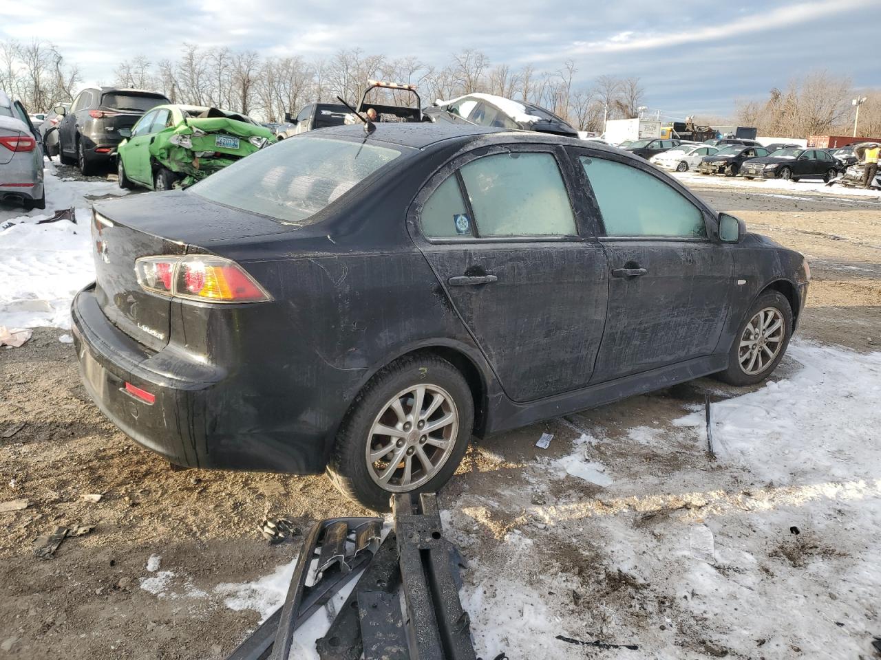 2010 Mitsubishi Lancer VIN JA32U2FU7AU022931 Copart auction photo, side damage thumbnail 3