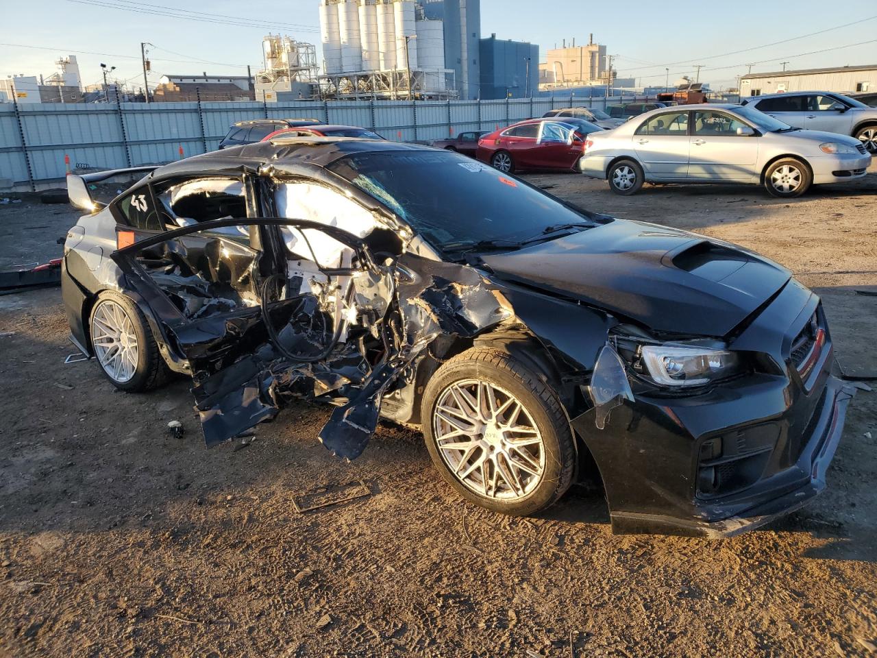 2016 Subaru WRX VIN JF1VA1L66G9809314 Copart auction photo, side / front end damage thumbnail 4
