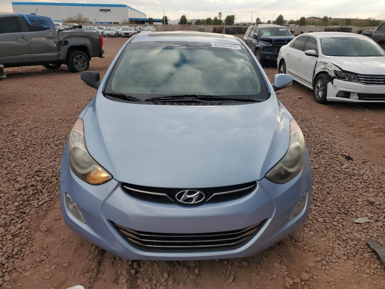 2012 Hyundai Elantra VIN KMHDH4AE1CU192341 Copart auction photo, rear end damage thumbnail 5