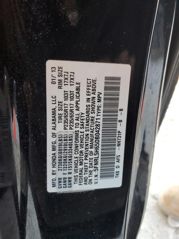 2013 Honda Odyssey VIN 5FNRL5H65DB042871 Copart auction photo, front end / minor dent/scratches damage thumbnail 14