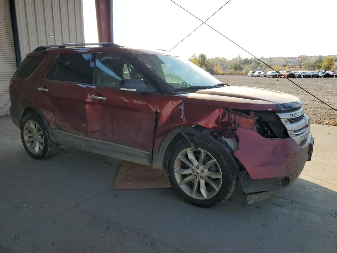 2014 Ford Explorer VIN 1FM5K8D89EGA31496 Copart auction photo, front end / side damage thumbnail 4