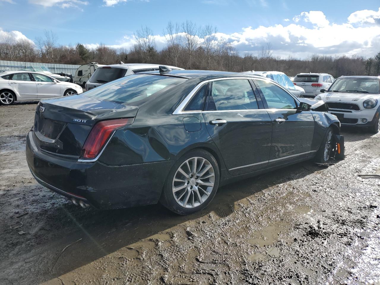 2017 Cadillac CT6 VIN 1G6KE5R64HU195896 Copart auction photo, all over damage thumbnail 3