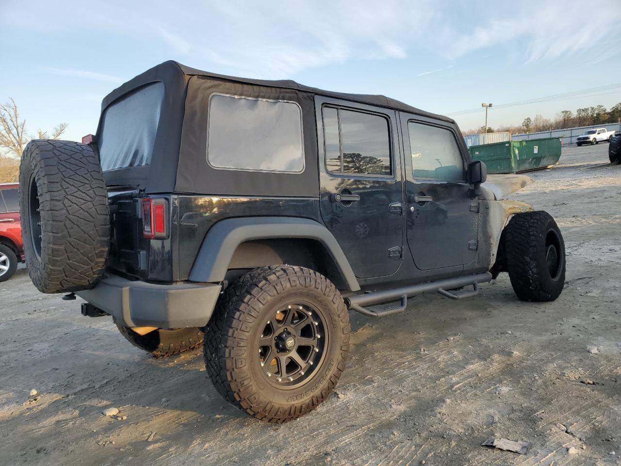 2016 Jeep Wrangler VIN 1C4BJWDG0GL337454 Copart auction photo, burn - engine / front end damage thumbnail 3