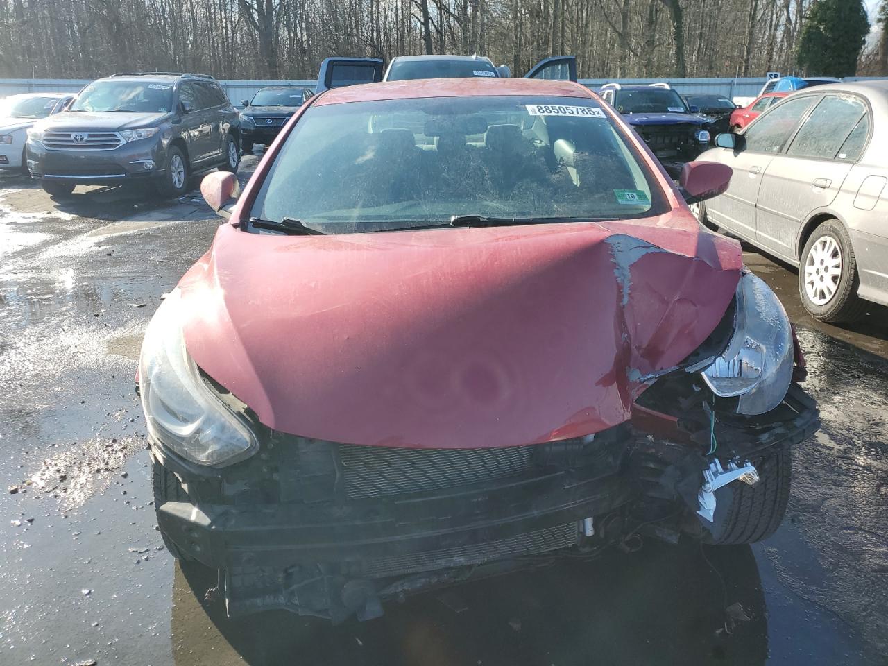 2015 Hyundai Elantra VIN KMHDH4AE0FU280978 Copart auction photo, front end / side damage thumbnail 5