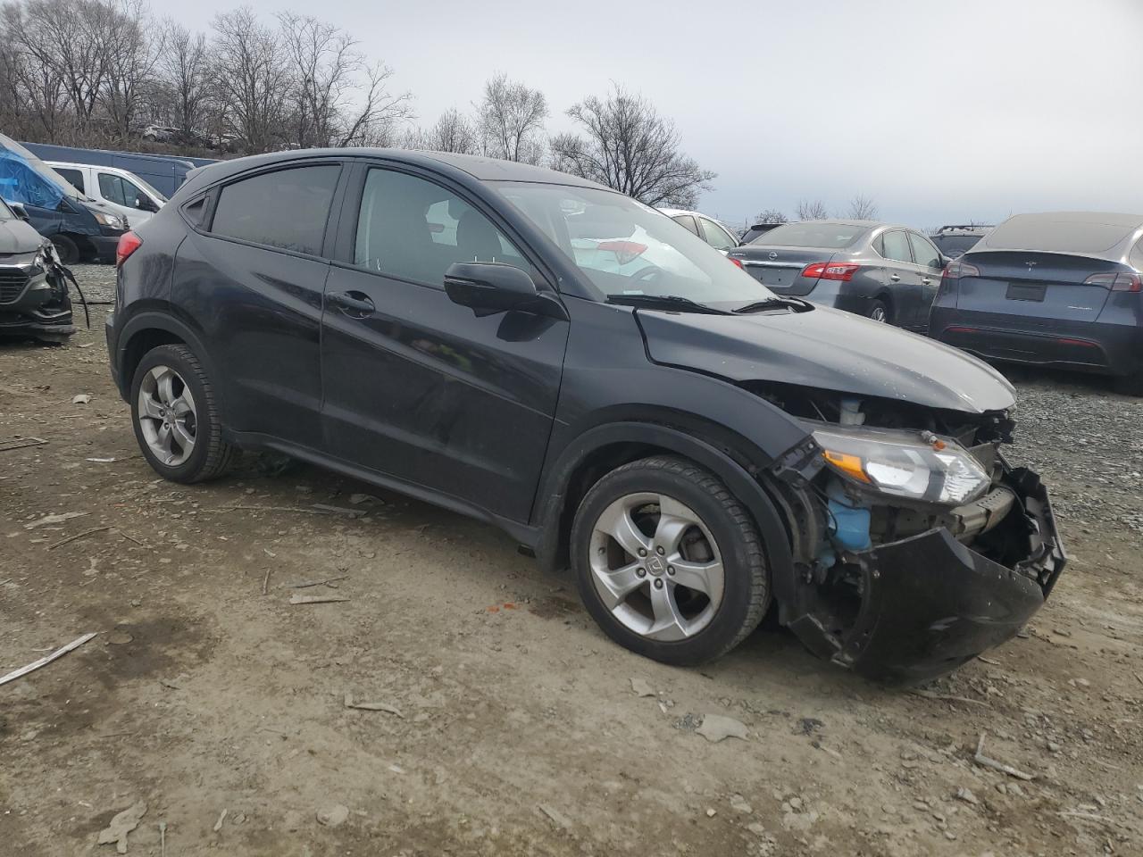 2016 Honda HR-V VIN 3CZRU5H58GM728370 Copart auction photo, front end / side damage thumbnail 4