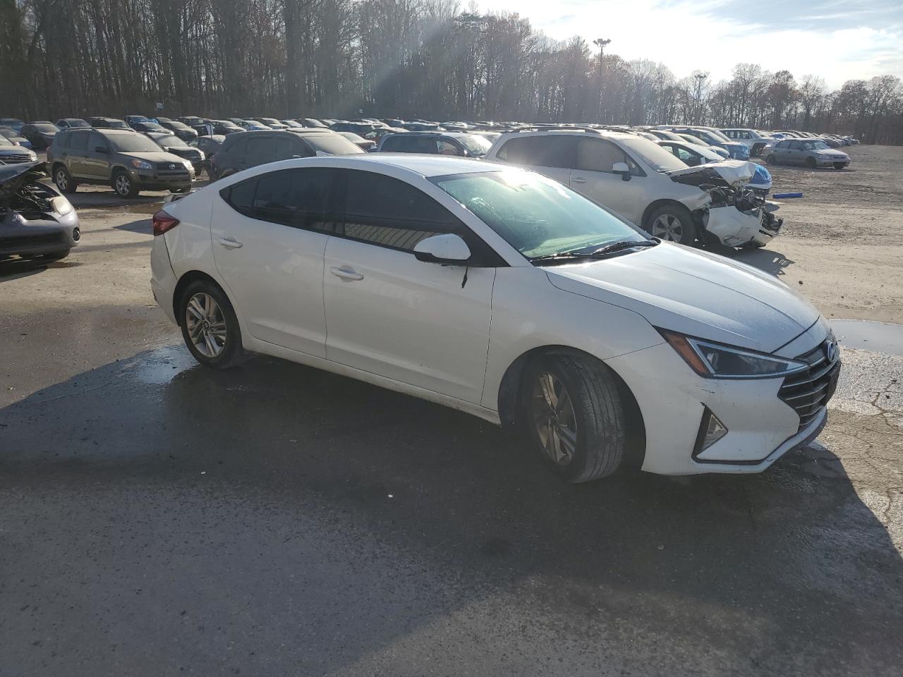2020 Hyundai Elantra VIN 5NPD84LF6LH577740 Copart auction photo, rear end damage thumbnail 4