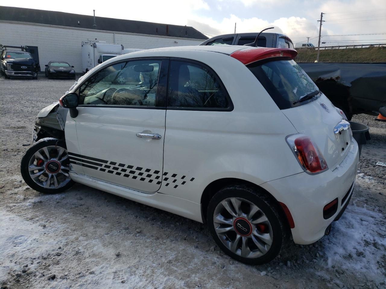 2016 Fiat 500 VIN 3C3CFFBR3GT118653 Copart auction photo, front end damage thumbnail 2
