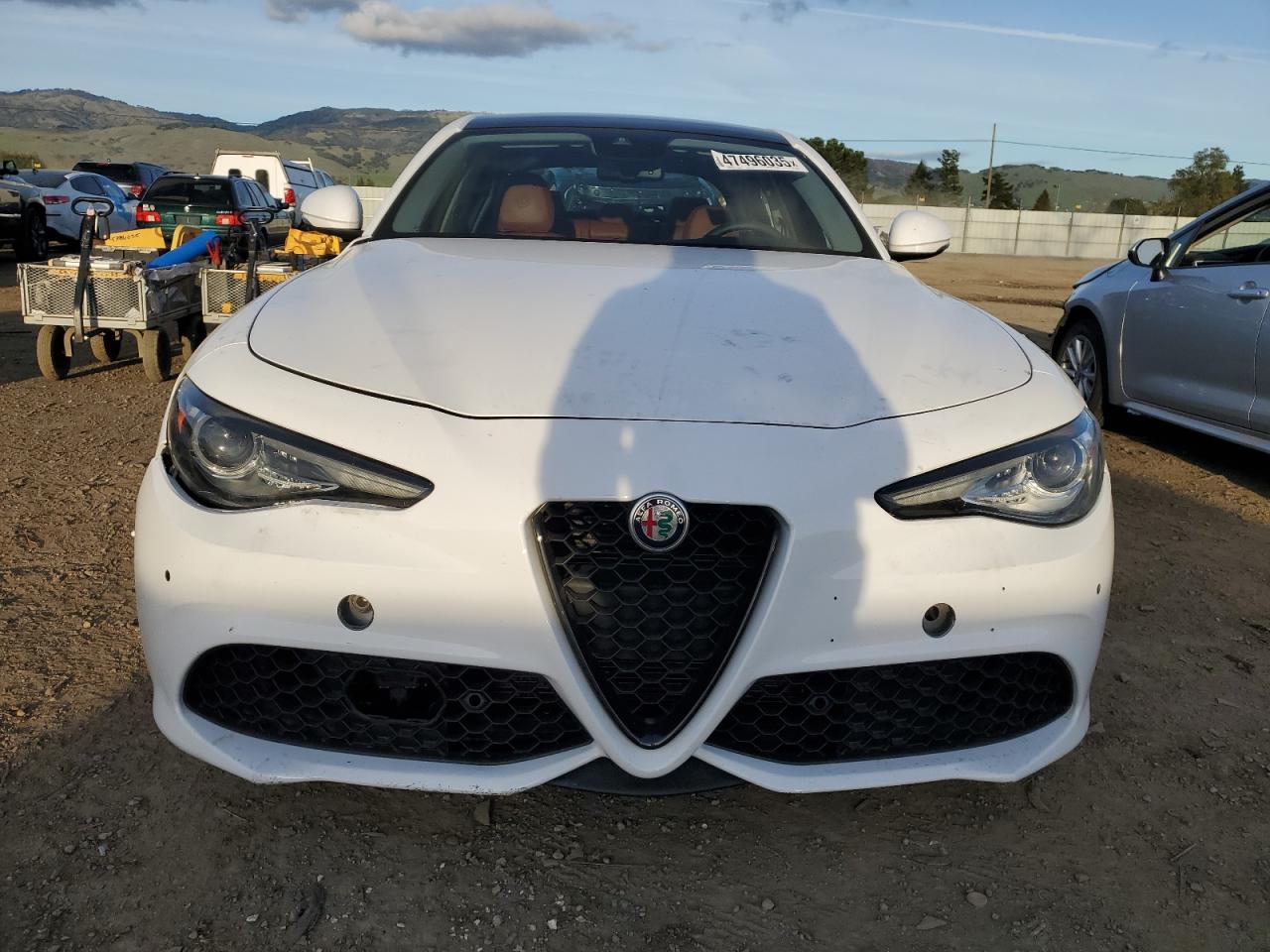 2018 Alfa Romeo Giulia VIN ZARFAECN7J7573259 Copart auction photo, front end damage thumbnail 5