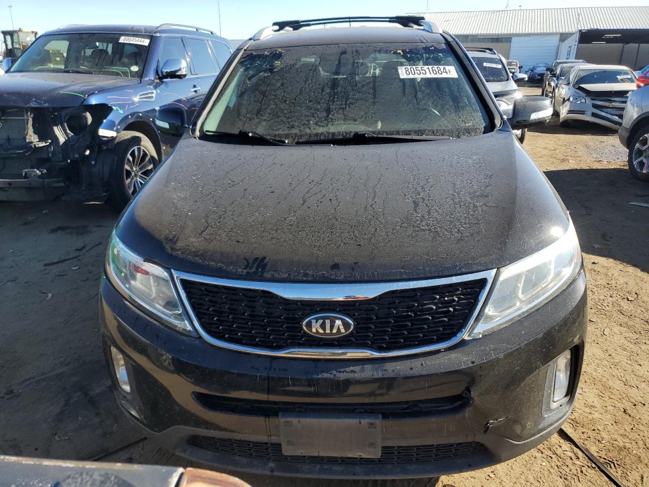 2014 KIA Sorento VIN 5XYKT3A60EG517174 Copart auction photo, front end / undercarriage damage thumbnail 5