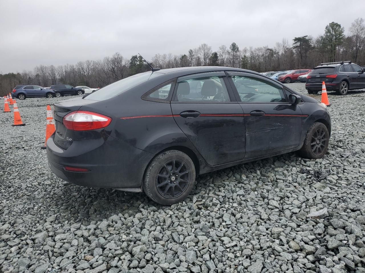 2018 Ford Fiesta VIN 3FADP4AJ1JM103279 Copart auction photo, side damage thumbnail 3