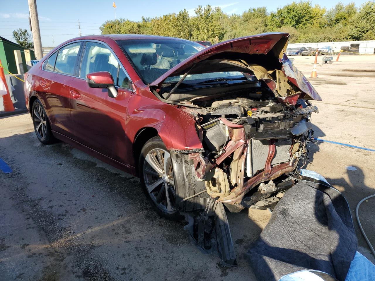 2015 Subaru Legacy VIN 4S3BNBN60F3046017 Copart auction photo, front end damage thumbnail 4