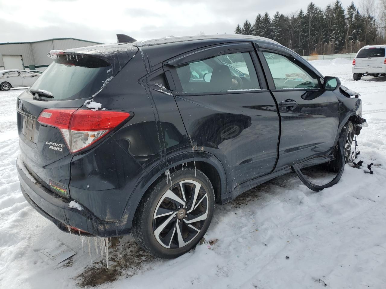 2019 Honda HR-V VIN 3CZRU6H12KG726138 Copart auction photo, front end / side damage thumbnail 3