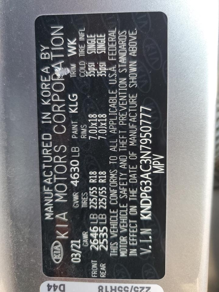 2022 KIA Sportage VIN KNDP63AC3N7950777 Copart auction photo, front end damage thumbnail 13