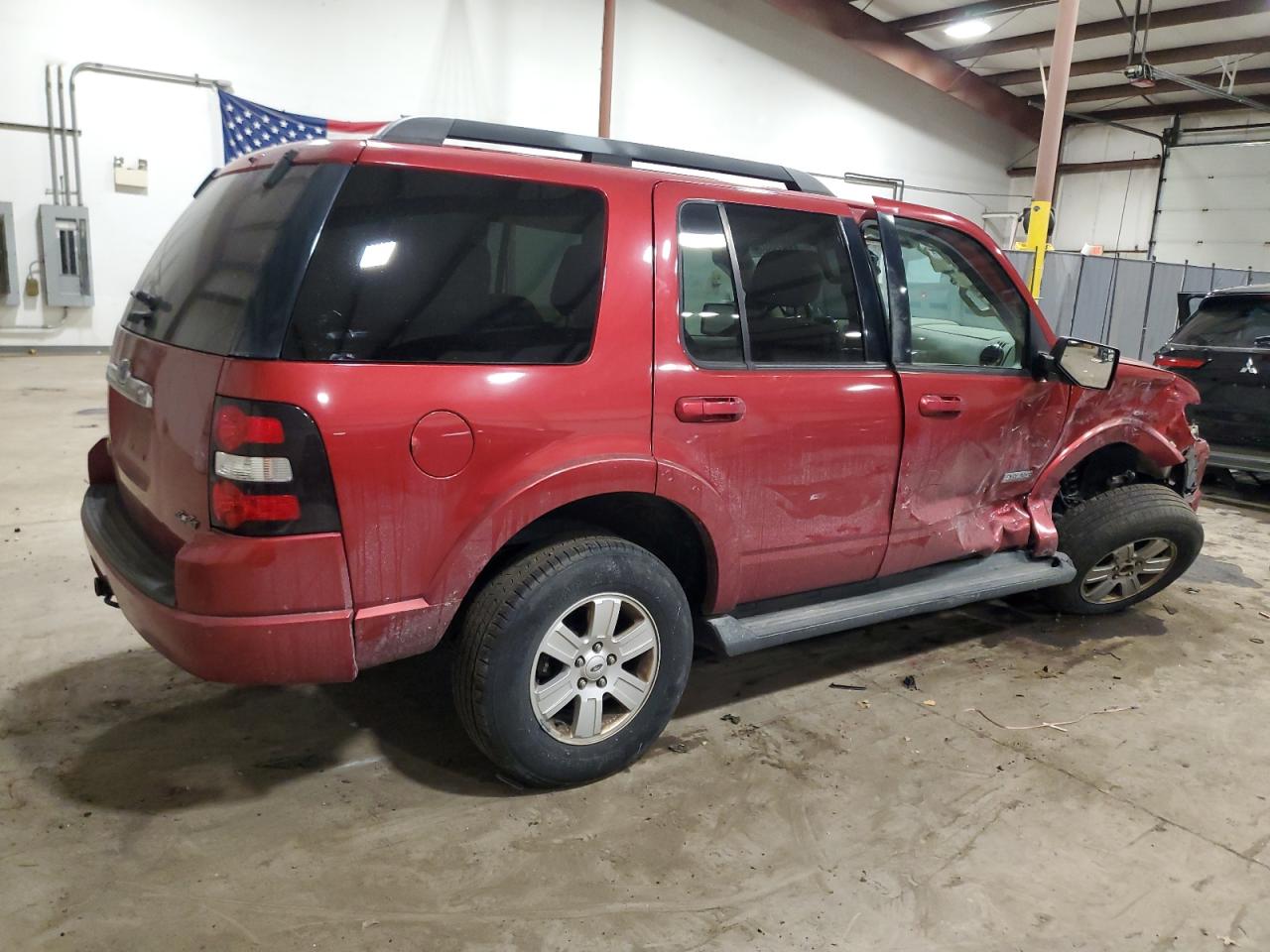 2008 Ford Explorer VIN 1FMEU73E68UB11002 Copart auction photo, side / front end damage thumbnail 3