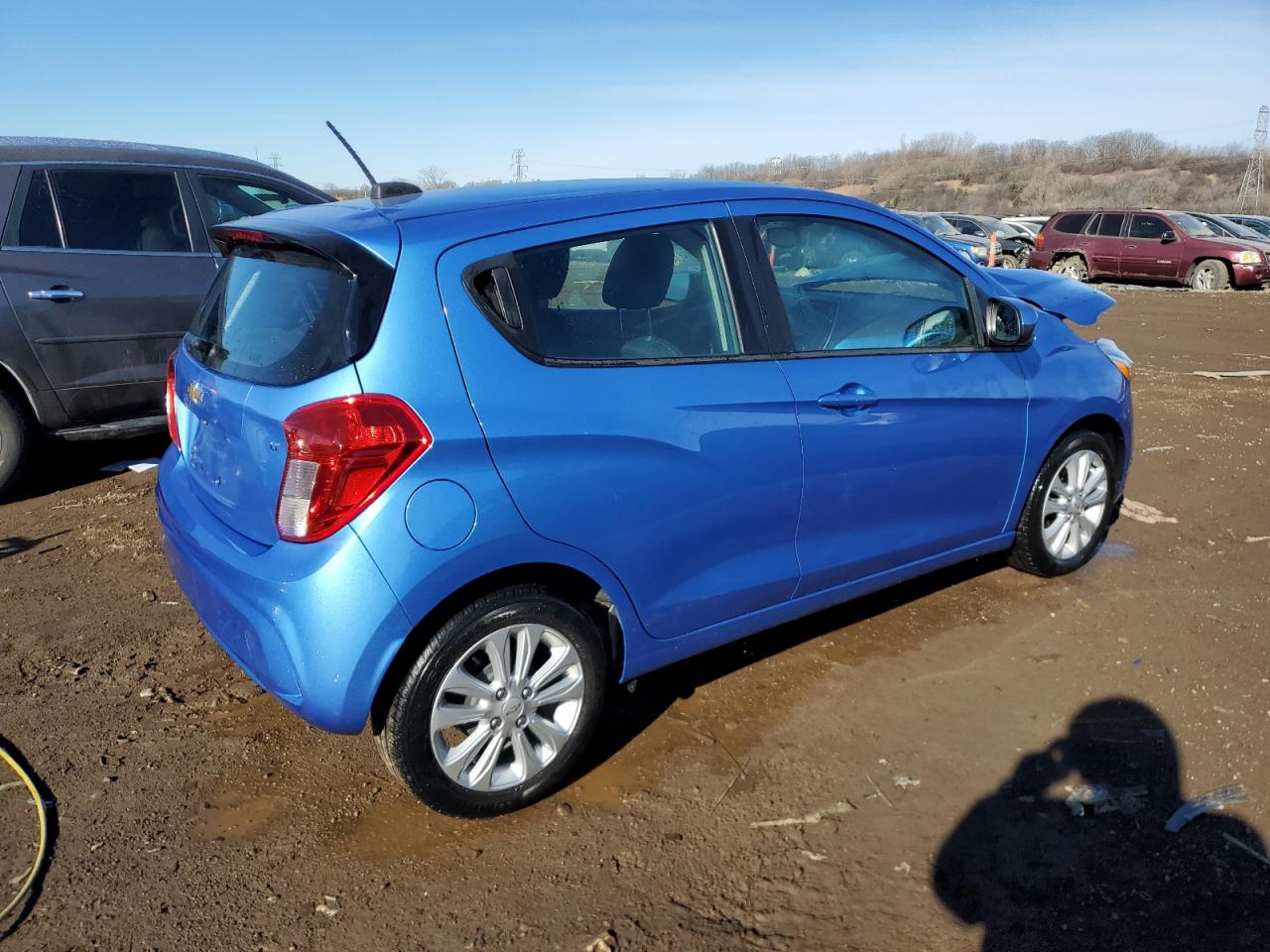 2018 Chevrolet Spark VIN KL8CD6SA8JC472269 Copart auction photo, front end / side damage thumbnail 3
