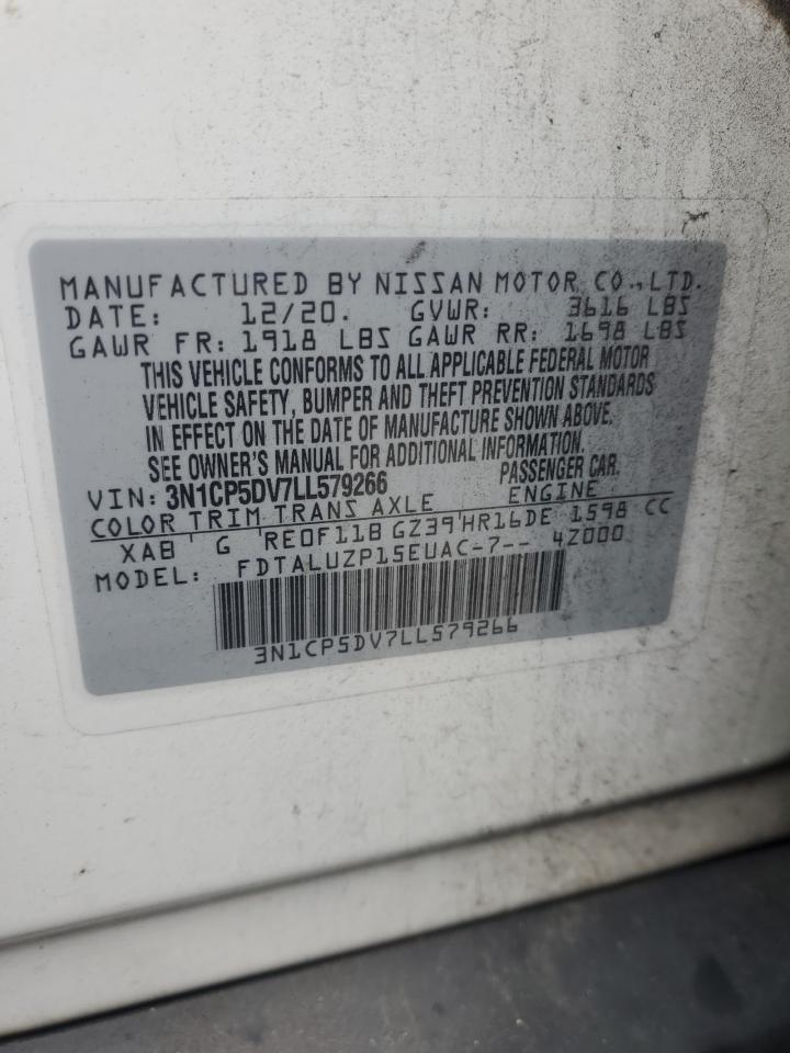 2020 Nissan Kicks VIN 3N1CP5DV7LL579266 Copart auction photo, mechanical damage thumbnail 12