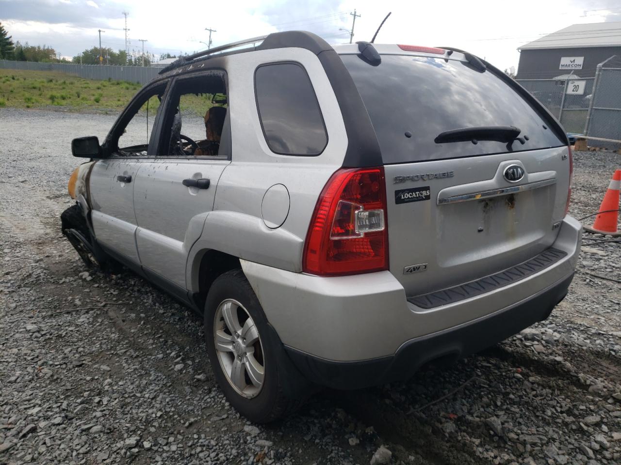 2009 KIA Sportage VIN KNDJE723997602549 Copart auction photo, burn damage thumbnail 3