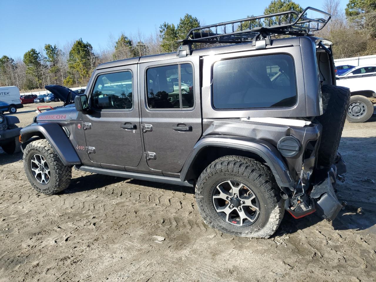 2020 Jeep Wrangler VIN 1C4HJXFGXLW191750 Copart auction photo, rear end damage thumbnail 2