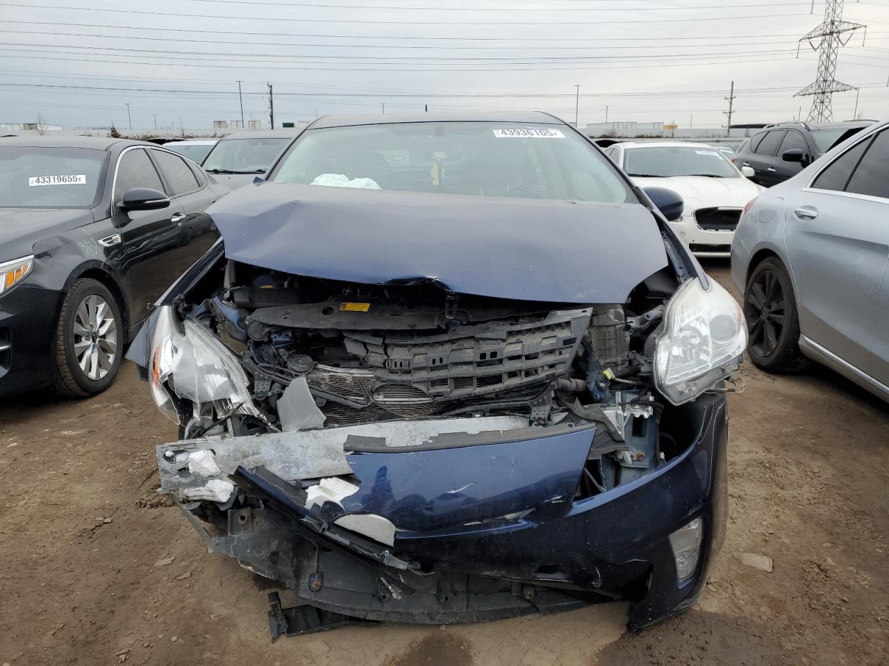 2012 Toyota Prius VIN JTDKN3DUXC1606865 Copart auction photo, front end damage thumbnail 5