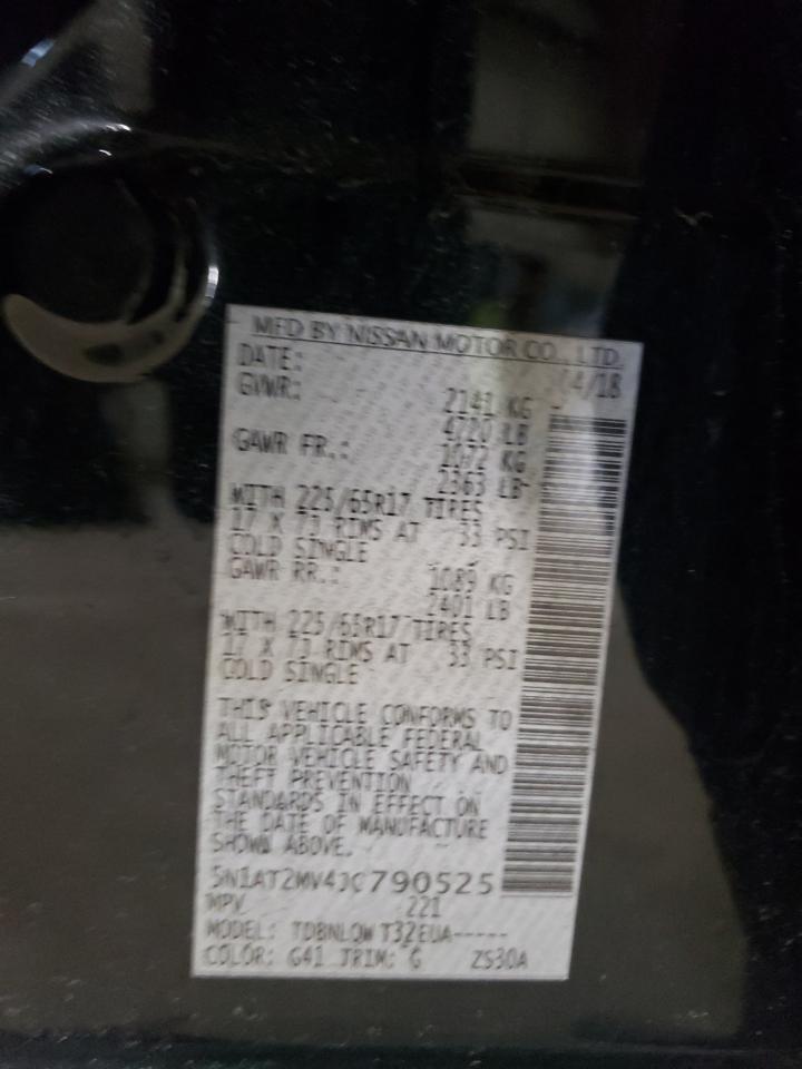 2018 Nissan Rogue VIN 5N1AT2MV4JC790525 Copart auction photo, rear end damage thumbnail 15