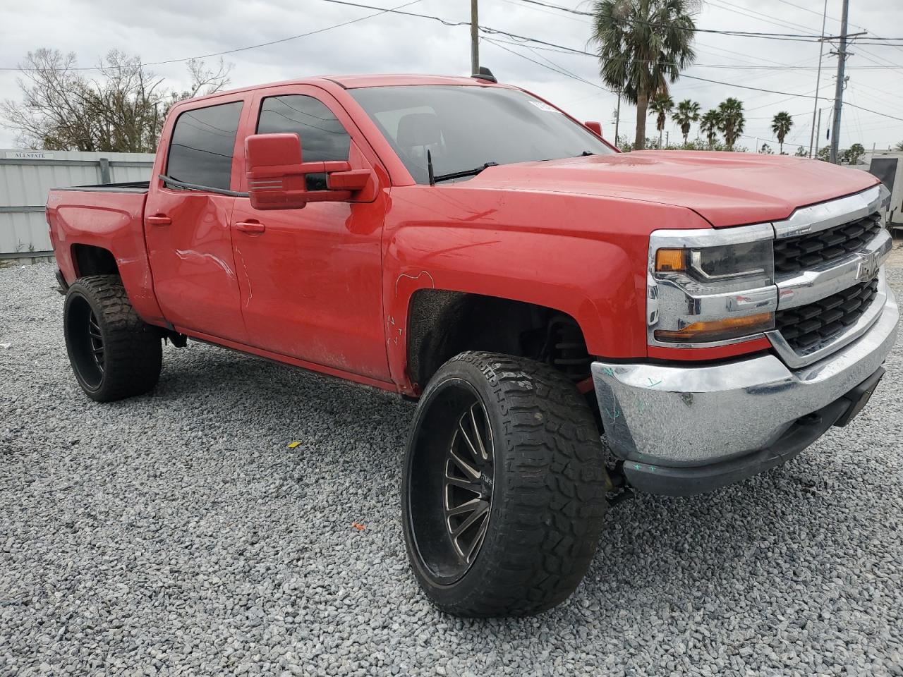 2016 Chevrolet Silverado VIN 3GCUKREC5GG349678 Copart auction photo, side damage thumbnail 4