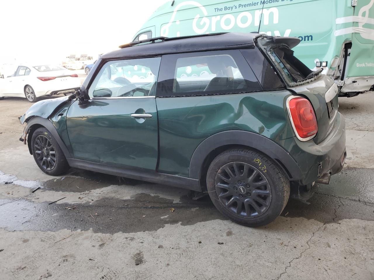 2014 MINI Cooper VIN WMWXM5C55ET932706 Copart auction photo, all over / rollover damage thumbnail 2