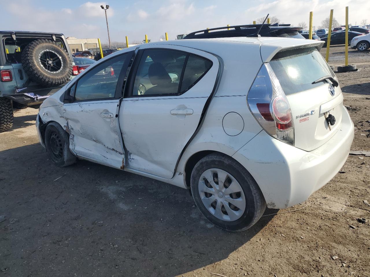 2013 Toyota Prius VIN JTDKDTB35D1040466 Copart auction photo, front end / side damage thumbnail 2