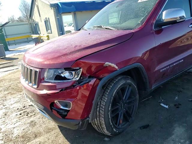 2015 Jeep Grand Cherokee VIN 1C4RJEBG0FC815558 Copart auction photo, front end / side damage thumbnail 12