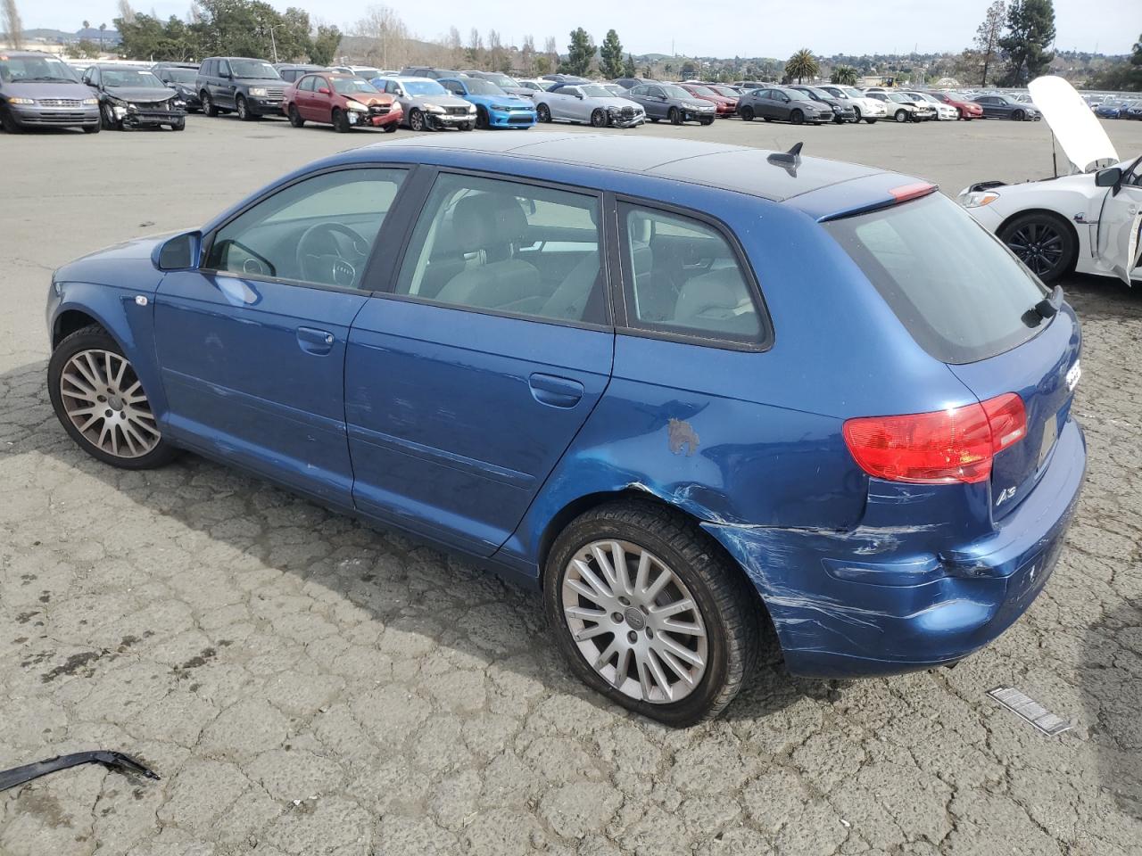 2008 Audi A3 VIN WAUNF78PX8A006115 Copart auction photo, side / rear end damage thumbnail 2