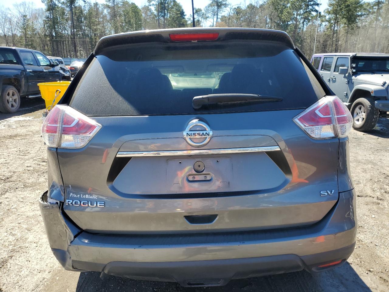 2015 Nissan Rogue VIN KNMAT2MTXFP500985 Copart auction photo, front end / rear end damage thumbnail 6