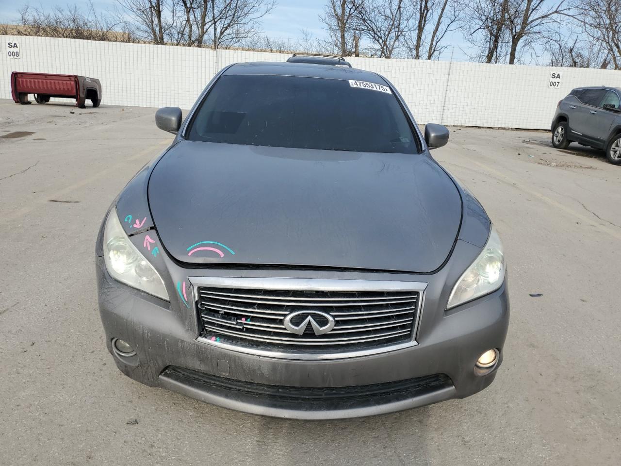 2011 Infiniti M VIN JN1AY1AP3BM520769 Copart auction photo, side damage thumbnail 5