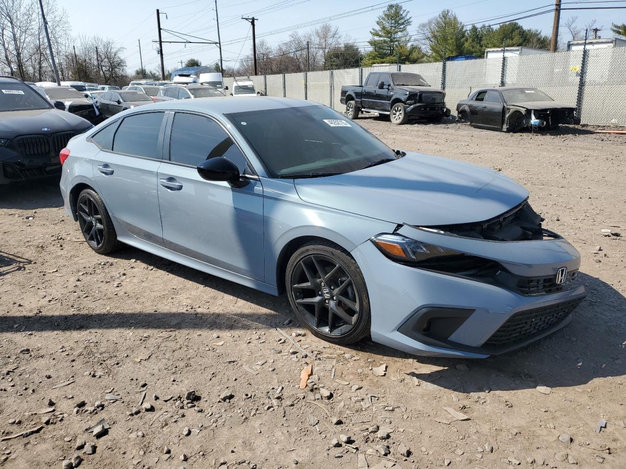 2024 Honda Civic VIN 2HGFE2F50RH574599 Copart auction photo, side / front end damage thumbnail 4