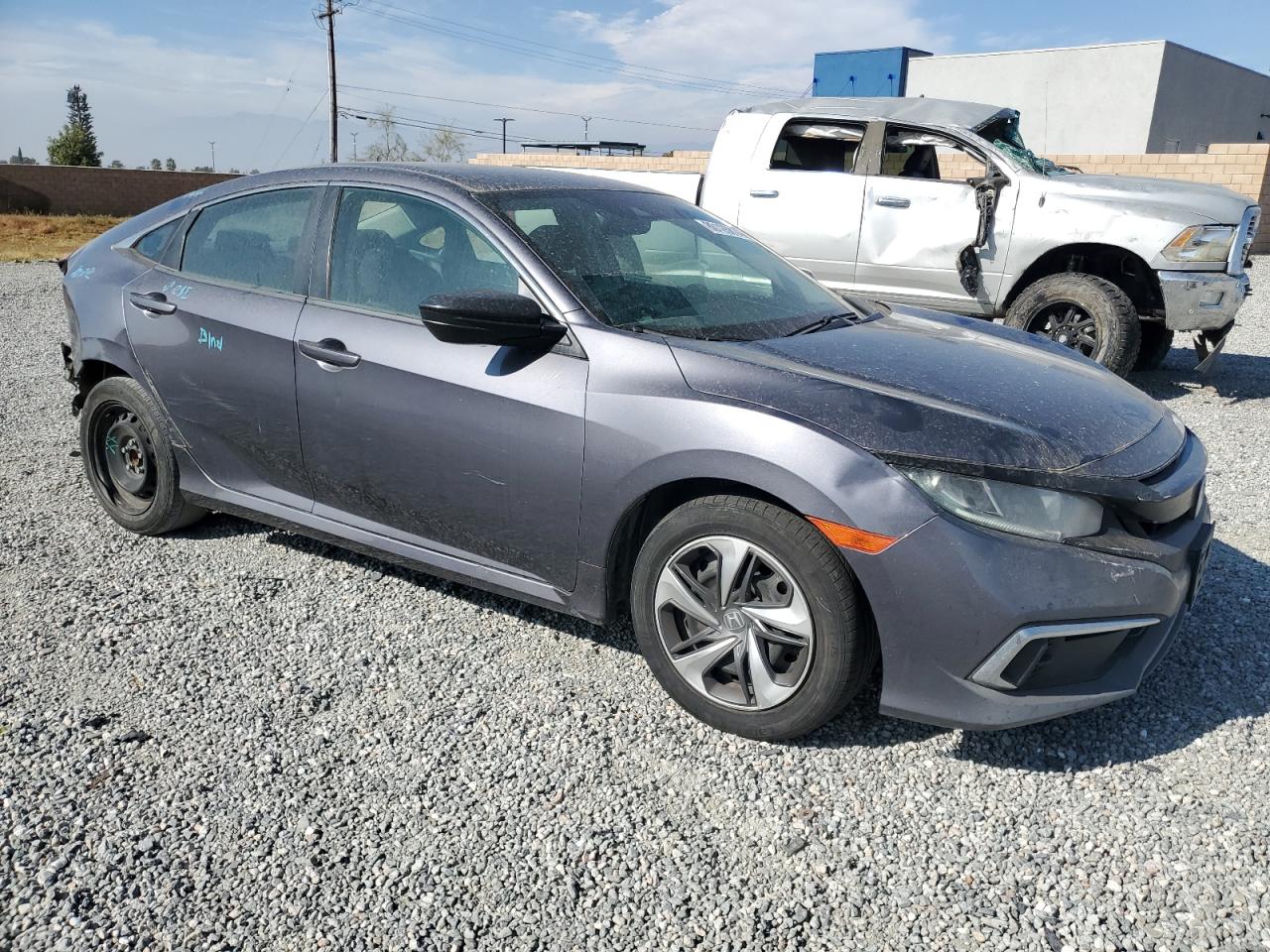 2020 Honda Civic VIN 2HGFC2F6XLH566726 Copart auction photo, rear end / front end damage thumbnail 4