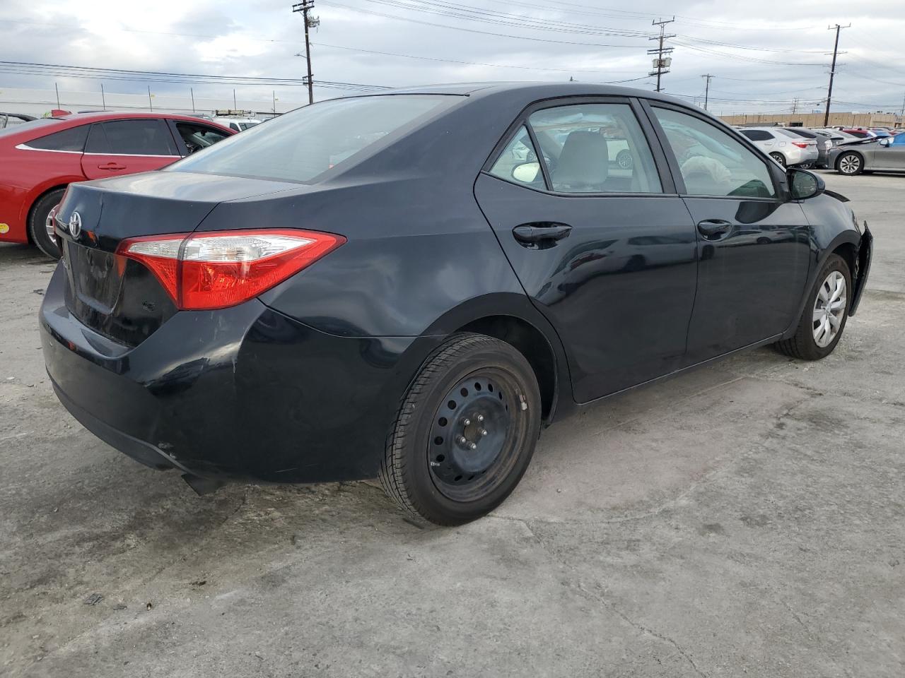 2014 Toyota Corolla VIN 5YFBURHE2EP144499 Copart auction photo, front end / rear end damage thumbnail 3