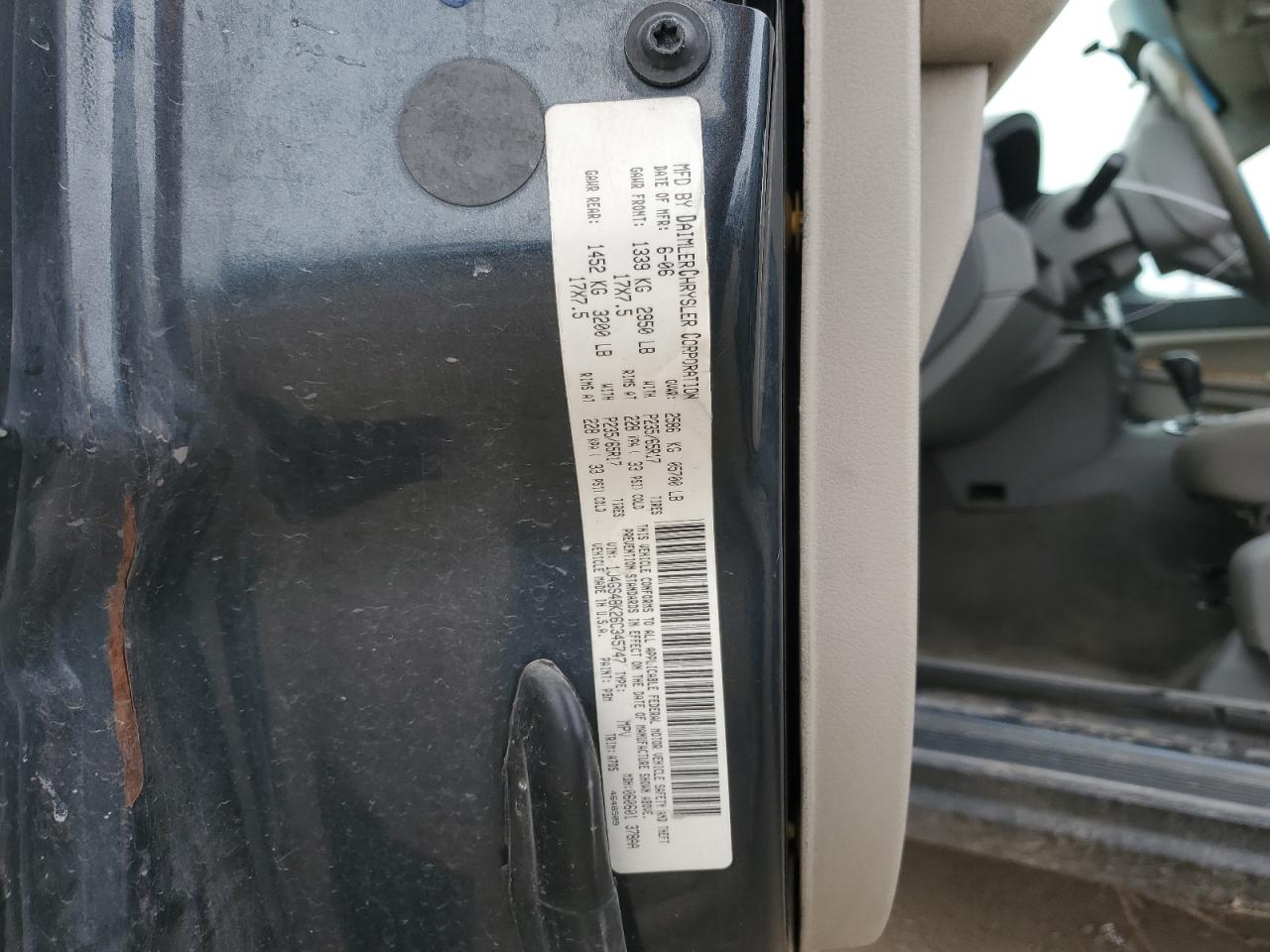 2006 Jeep Grand Cherokee VIN 1J4GS48K26C345747 Copart auction photo, water/flood / minor dent/scratches damage thumbnail 15