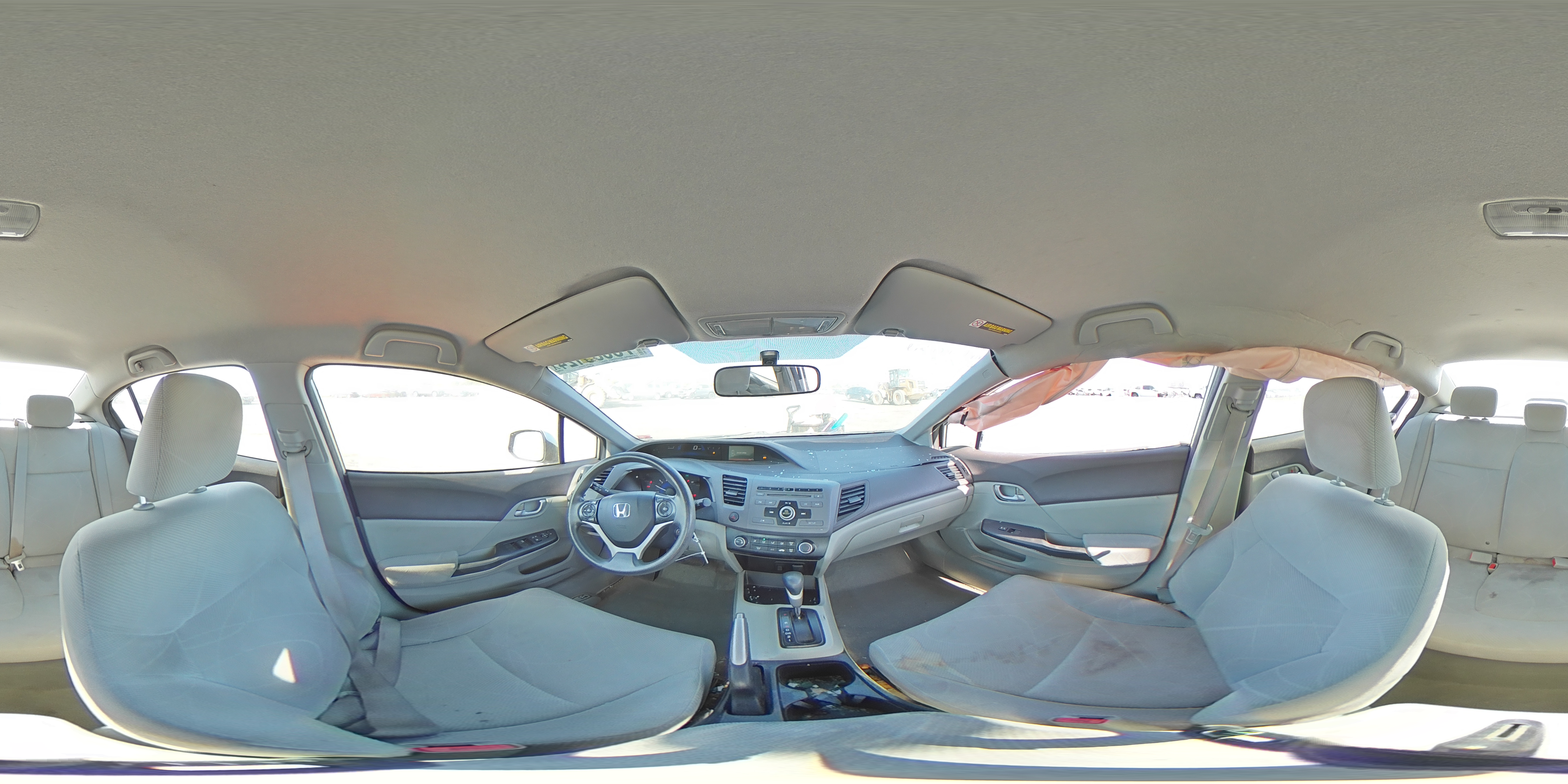 2012 Honda Civic VIN 19XFB2F58CE378081 Copart auction photo, side / front end damage thumbnail 12