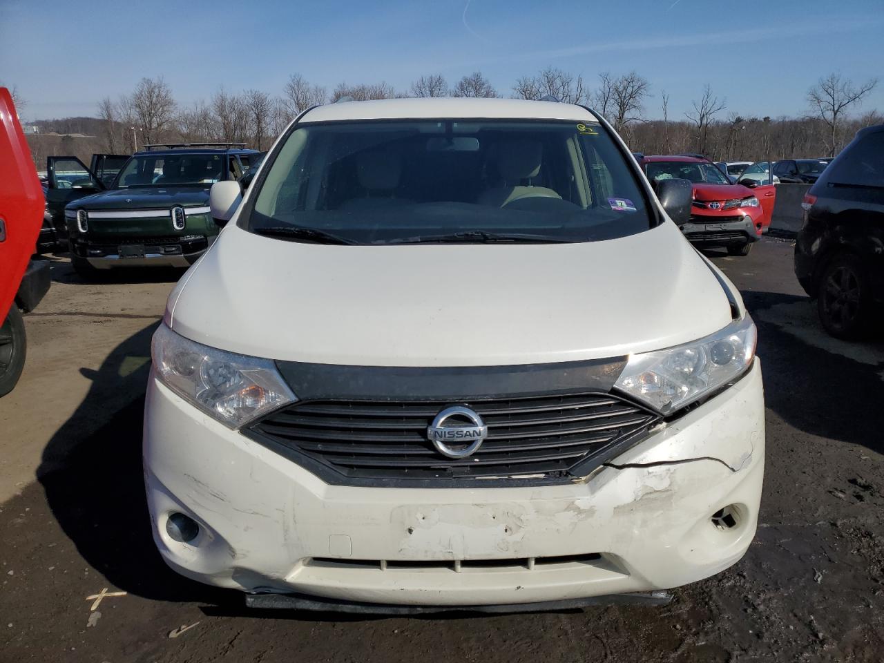 2015 Nissan Quest VIN JN8AE2KP0F9121342 Copart auction photo, front end / side damage thumbnail 5