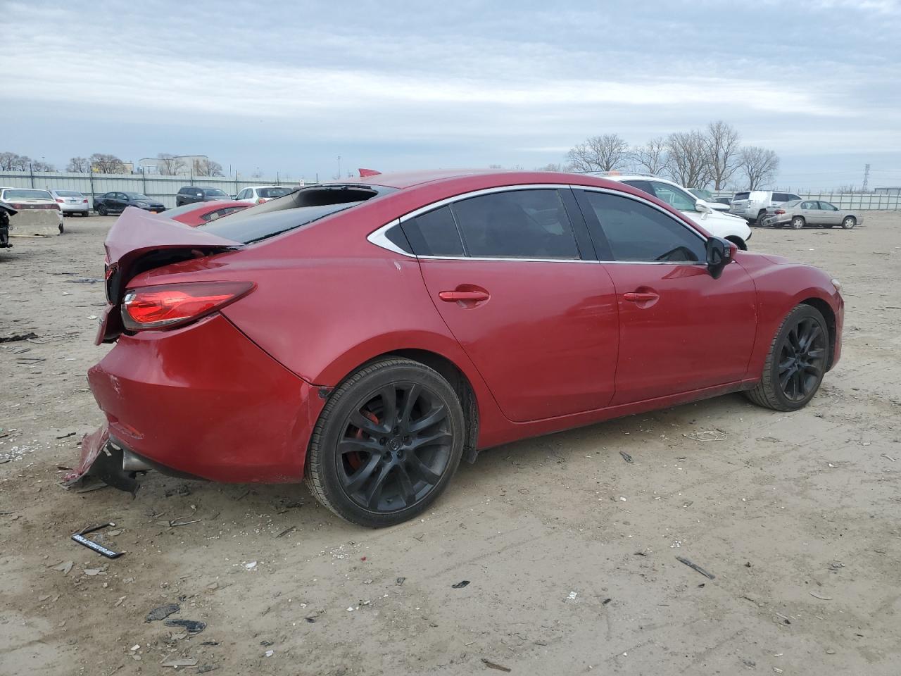 2015 Mazda 6 VIN JM1GJ1V50F1184106 Copart auction photo, rear end damage thumbnail 3