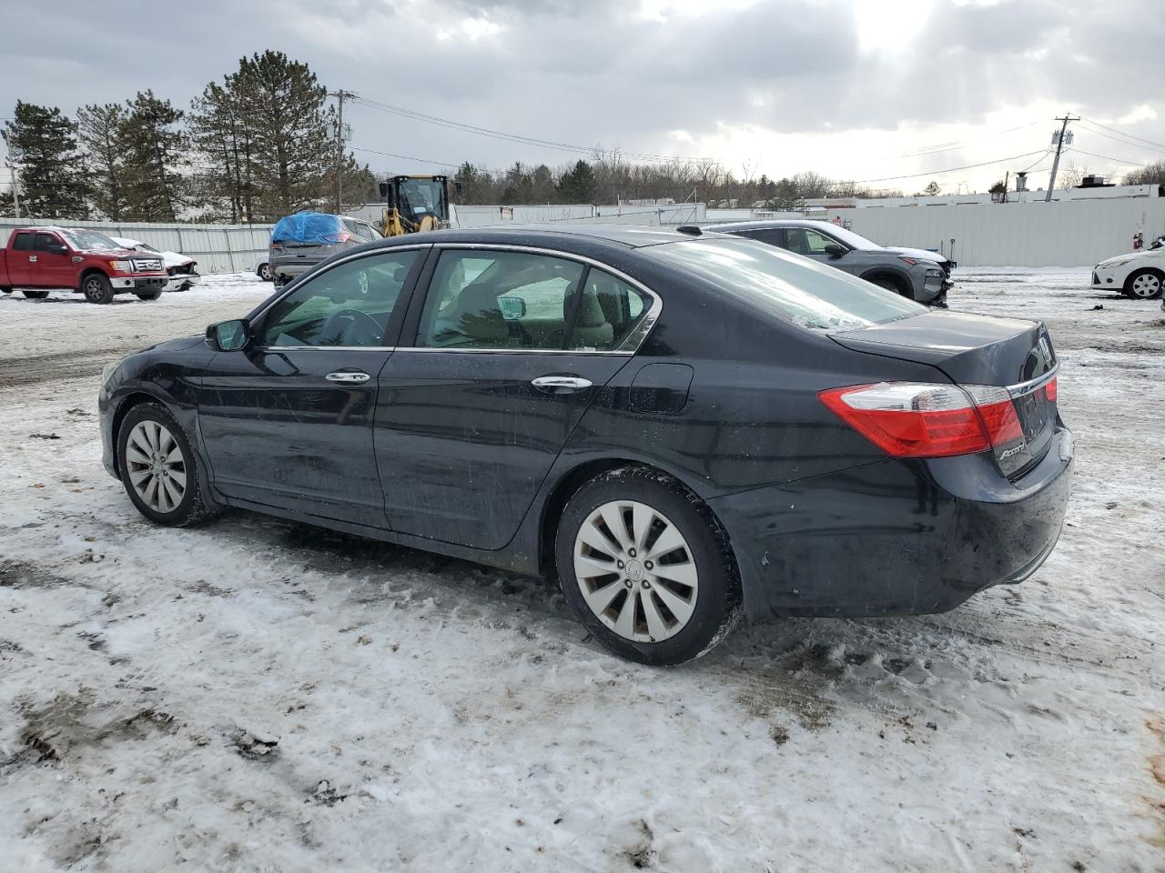 2014 Honda Accord VIN 1HGCR2F81EA000930 Copart auction photo, side / rear end damage thumbnail 2